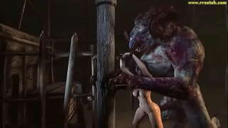 3D монстар прымушае дзяўчат выпінаць жывот